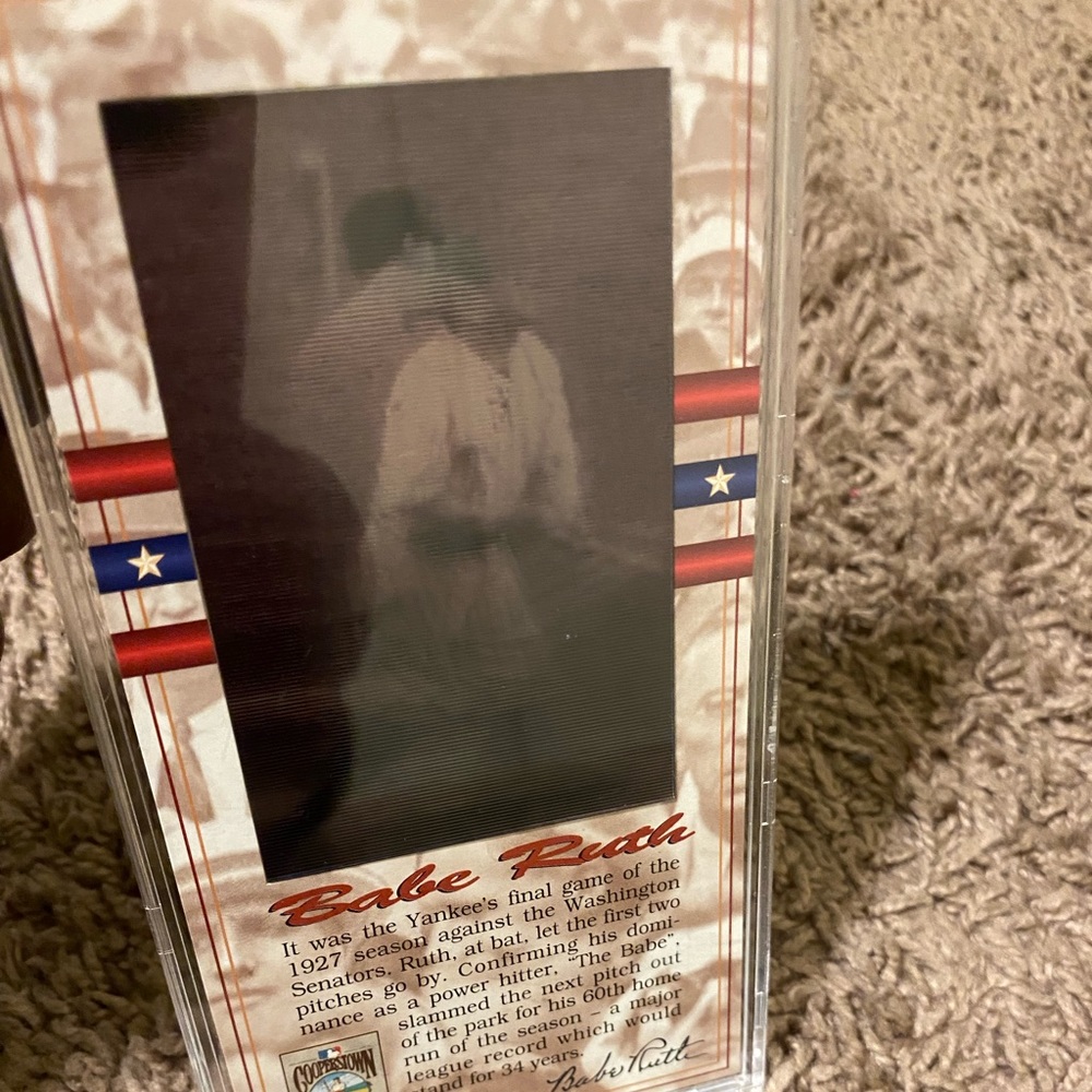 New Babe Ruth Coperstown Lenticular Motion Mini Cel Film